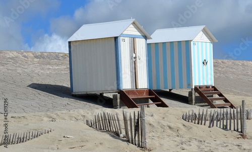 Photo: cabines de plage à Hardelot cabines de plage à Hardelot