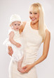 Happy mother with baby