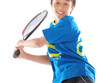 boy playing tennis