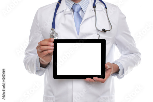 Foto: Arzt mit Tablet PC Arzt mit Tablet PC