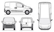 Delivery Van Template - Vector