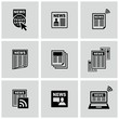Newspaper icons set.