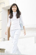 Young woman walking