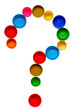 Question mark made of bottle cap