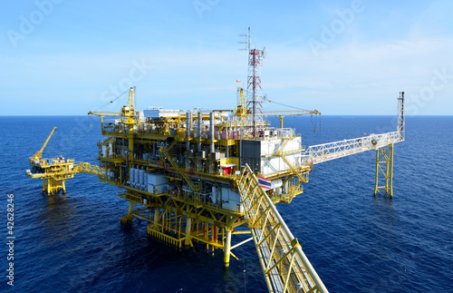 Photo: The oil rig. The oil rig.