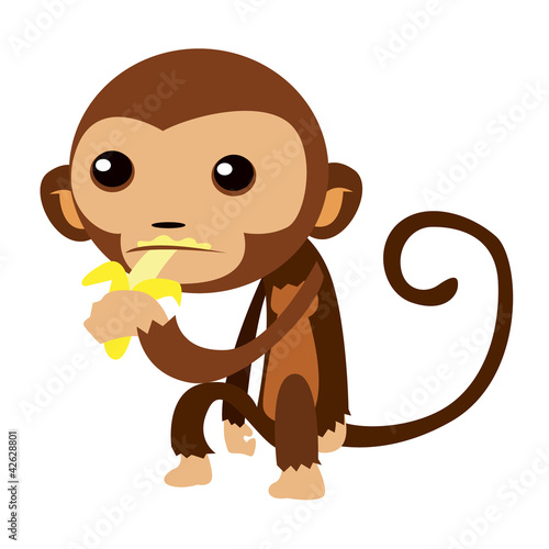 Vector: monkey and banana monkey and banana
