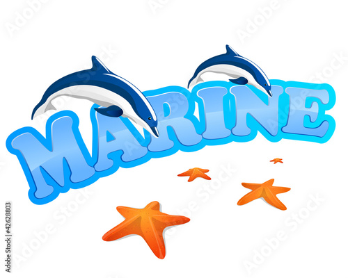 Vector: marine sign marine sign