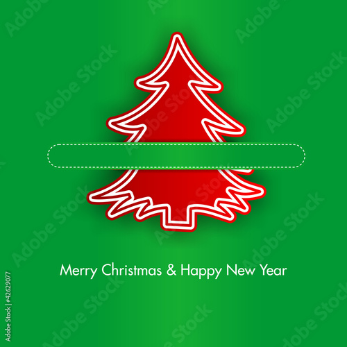 Illustration: christmas tree with paper clips christmas tree with paper clips