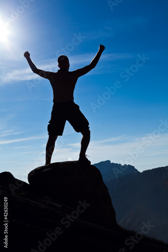 Photo: Man climbing in mountains Man climbing in mountains