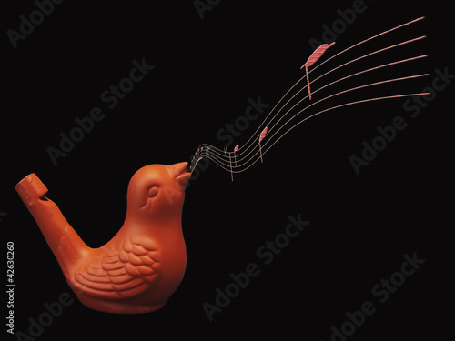Photo: Clay whistle bird Clay whistle bird