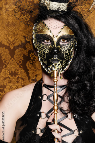 Photo: Mysterious Masquerade - Sexy Vixen with Venetian Mask Mysterious Masquerade - Sexy Vixen with Venetian Mask