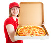 Photo: Teen Girl Delivers Pizza Teen Girl Delivers Pizza