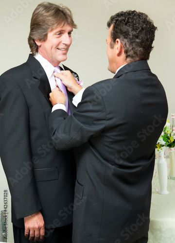 Foto: Gay Wedding - Straightening the Tie Gay Wedding - Straightening the Tie