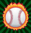 Baseball With Flames