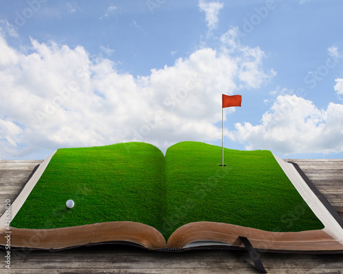 Photo: Golf course on book Golf course on book