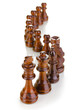 Chess pieces isolated on white