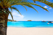 Ibiza Patja des Canar beach with turquoise water