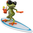 Frog surfing