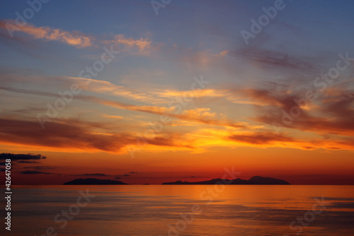 Foto: Sunset on the Aeolian islands Sunset on the Aeolian islands