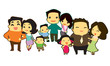 Vector: mix family mix family