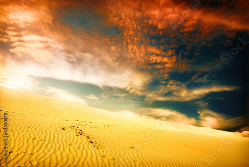 Photo: sand desert sunset sand desert sunset