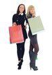 two young shopping women