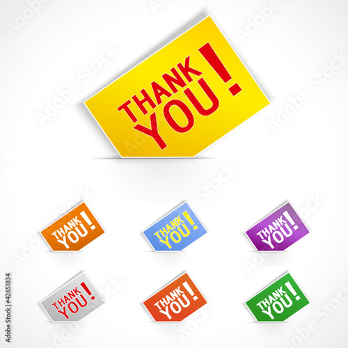 Vector: Thank you - vector grateful cards for website. Thank you - vector grateful cards for website.