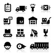 Logistics icons set