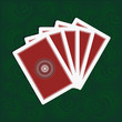 Vektor: playing cards back side on green background playing cards back side on green background