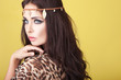 Exotic woman wearing a headband
