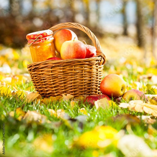 Photo: Apple jam in jar Apple jam in jar