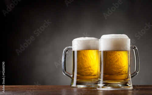 Photo: pair glasses of beer pair glasses of beer