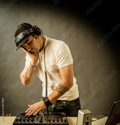 Photo: DJ at work DJ at work
