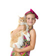 girl with cat