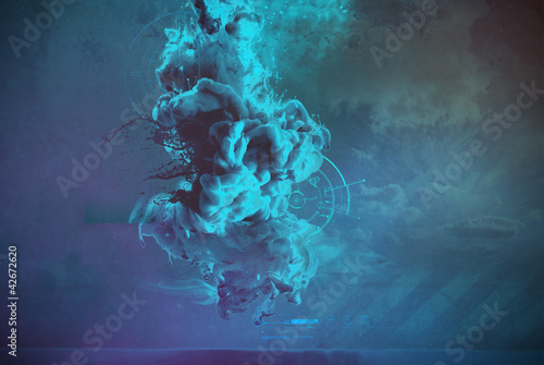 Illustration: Farbwolken 3D Illustration Farbwolken 3D Illustration