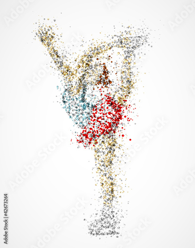 Vector: Abstract figure skater Abstract figure skater
