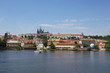 Foto: Prag, Blick von der Moldau auf die Burg Prag, Blick von der Moldau auf die Burg