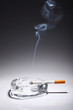 Cigarette in the ashtray