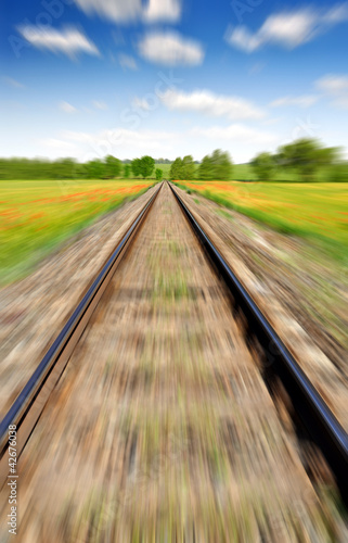 Photo: Motion blurred railway Motion blurred railway