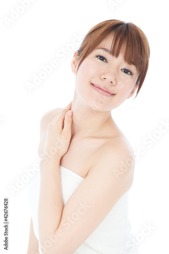 Foto: Beautiful young woman. Portrait of asian. Beautiful young woman. Portrait of asian.