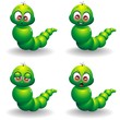 Verme Cartoon Espressioni-Cute Cartoon Baby Worm Emotions