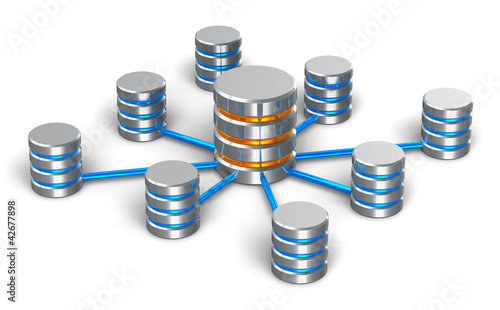 Illustration: Database and networking concept Database and networking concept