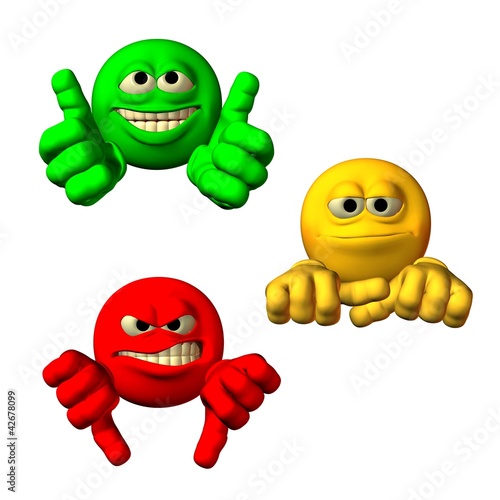 Illustration: Abstimmungs Smilies Abstimmungs Smilies