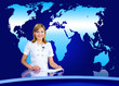 anchorwoman at TV studio