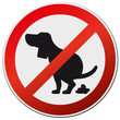 Schild Verbot Hundehaufen