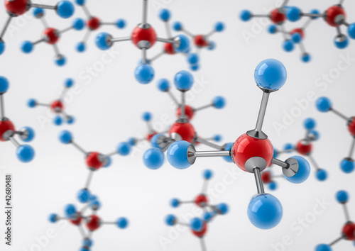 Illustration: Methane molecules Methane molecules