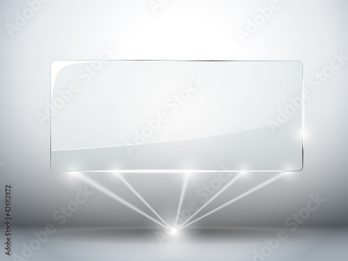Vector: Glass Plate Background with Lasers Glass Plate Background with Lasers