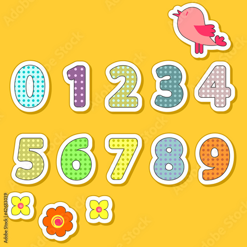 Vector: A set of stickers with figures A set of stickers with figures