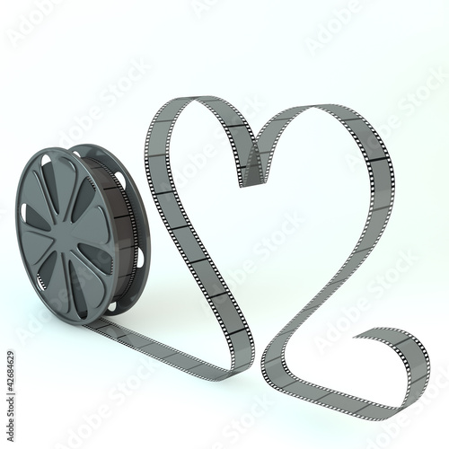 Illustration: Heart shape film reel Heart shape film reel
