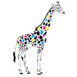 Vector giraffe abstract